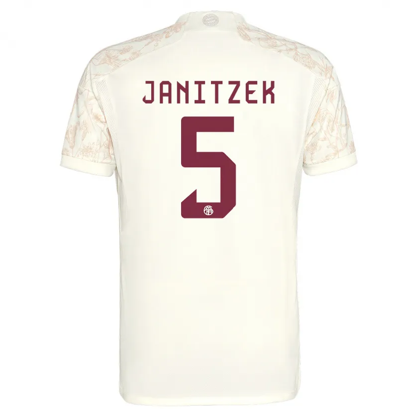 Danxen Niño Camiseta Justin Janitzek #5 Blanquecino Equipación Tercera 2023/24 La Camisa