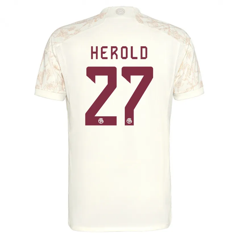 Danxen Niño Camiseta David Herold #27 Blanquecino Equipación Tercera 2023/24 La Camisa