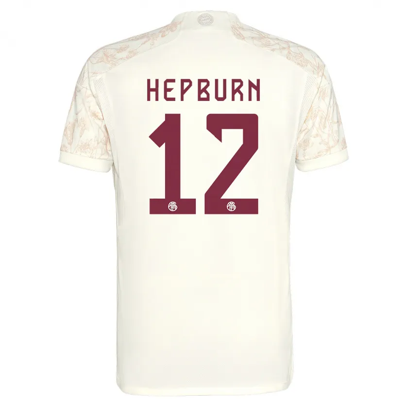 Danxen Niño Camiseta Barry Hepburn #12 Blanquecino Equipación Tercera 2023/24 La Camisa