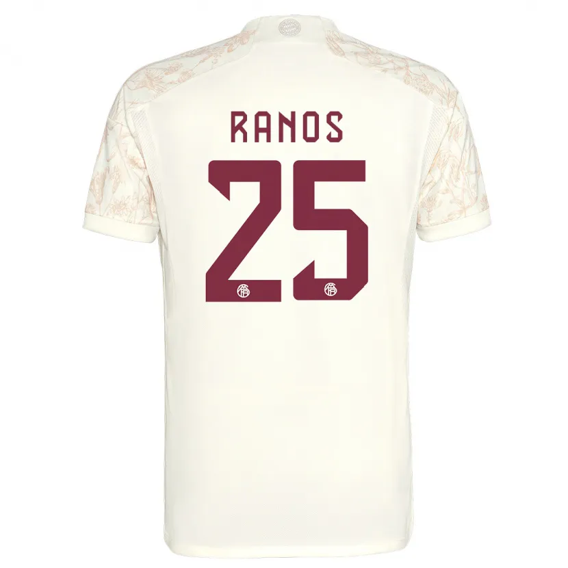 Danxen Niño Camiseta Grant-Leon Ranos #25 Blanquecino Equipación Tercera 2023/24 La Camisa