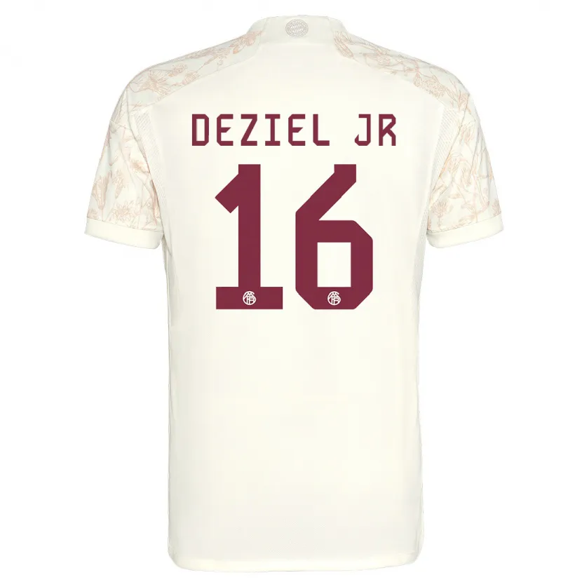 Danxen Niño Camiseta Robert Deziel Jr #16 Blanquecino Equipación Tercera 2023/24 La Camisa