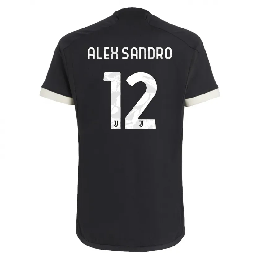 Danxen Niño Camiseta Alex Sandro #12 Negro Equipación Tercera 2023/24 La Camisa