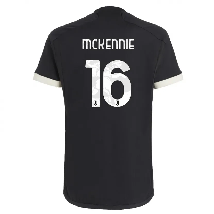 Danxen Niño Camiseta Weston Mckennie #16 Negro Equipación Tercera 2023/24 La Camisa