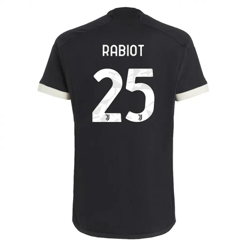 Danxen Niño Camiseta Adrien Rabiot #25 Negro Equipación Tercera 2023/24 La Camisa