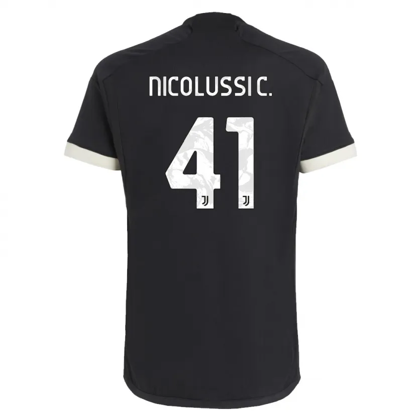 Danxen Niño Camiseta Hans Nicolussi Caviglia #41 Negro Equipación Tercera 2023/24 La Camisa