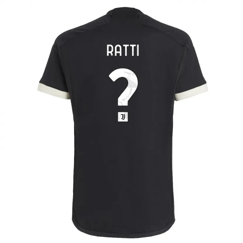 Danxen Niño Camiseta Leonardo Ratti #0 Negro Equipación Tercera 2023/24 La Camisa