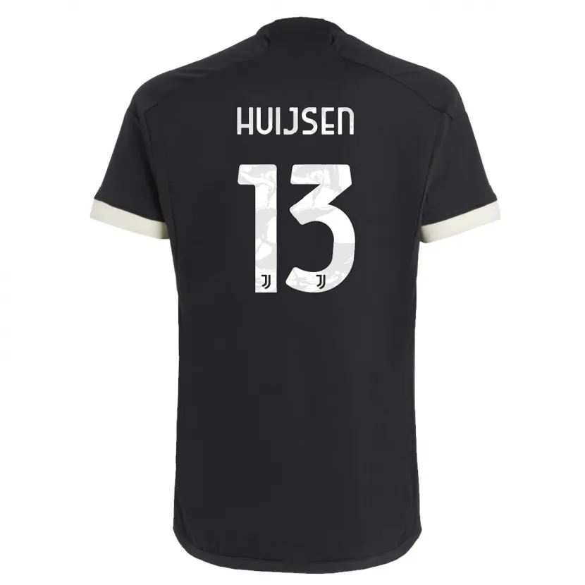 Danxen Niño Camiseta Dean Huijsen #13 Negro Equipación Tercera 2023/24 La Camisa