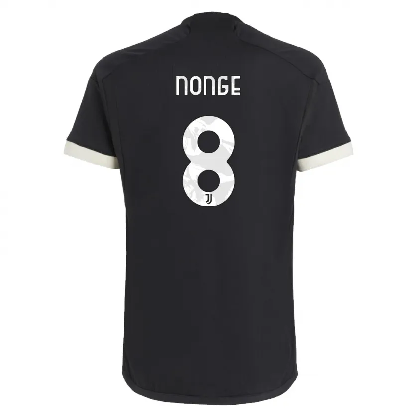 Danxen Niño Camiseta Joseph Nonge #8 Negro Equipación Tercera 2023/24 La Camisa