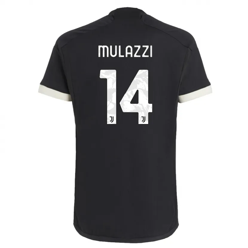 Danxen Niño Camiseta Gabriele Mulazzi #14 Negro Equipación Tercera 2023/24 La Camisa