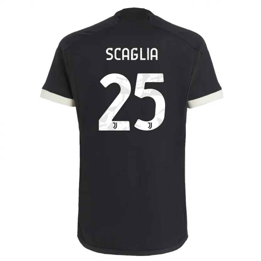 Danxen Niño Camiseta Simone Scaglia #25 Negro Equipación Tercera 2023/24 La Camisa