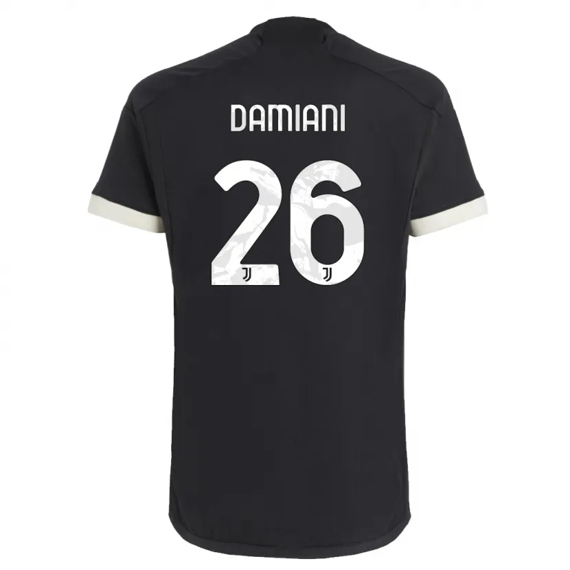 Danxen Niño Camiseta Samuele Damiani #26 Negro Equipación Tercera 2023/24 La Camisa