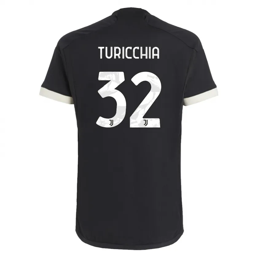 Danxen Niño Camiseta Riccardo Turicchia #32 Negro Equipación Tercera 2023/24 La Camisa