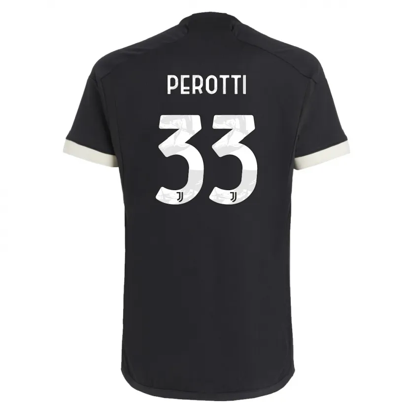 Danxen Niño Camiseta Clemente Perotti #33 Negro Equipación Tercera 2023/24 La Camisa