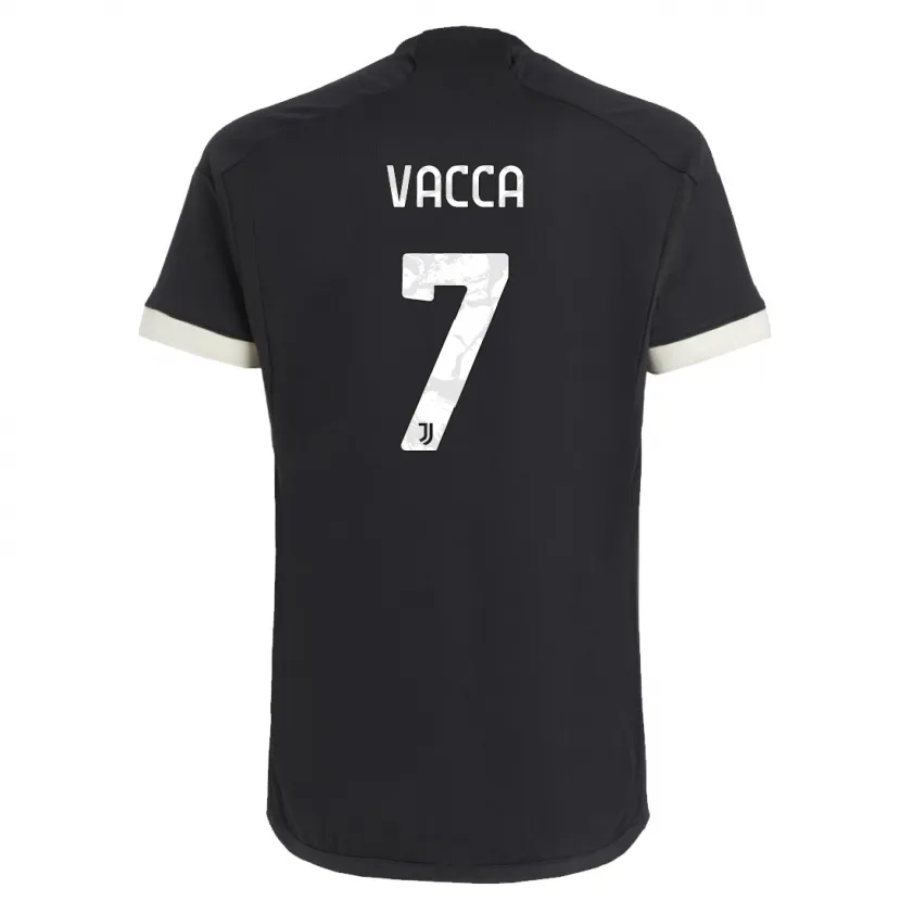 Danxen Niño Camiseta Alessio Vacca #7 Negro Equipación Tercera 2023/24 La Camisa