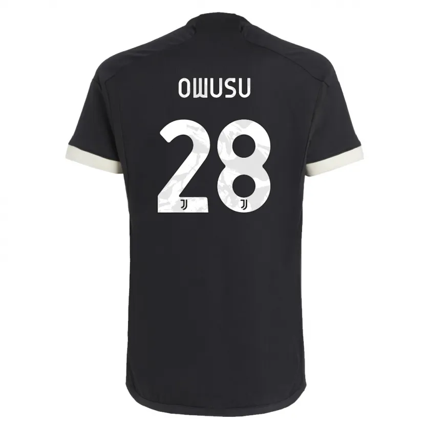 Danxen Niño Camiseta Augusto Owusu #28 Negro Equipación Tercera 2023/24 La Camisa