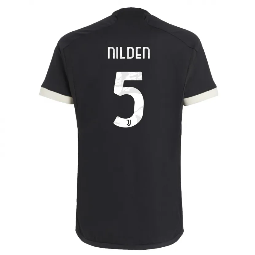 Danxen Niño Camiseta Amanda Nilden #5 Negro Equipación Tercera 2023/24 La Camisa