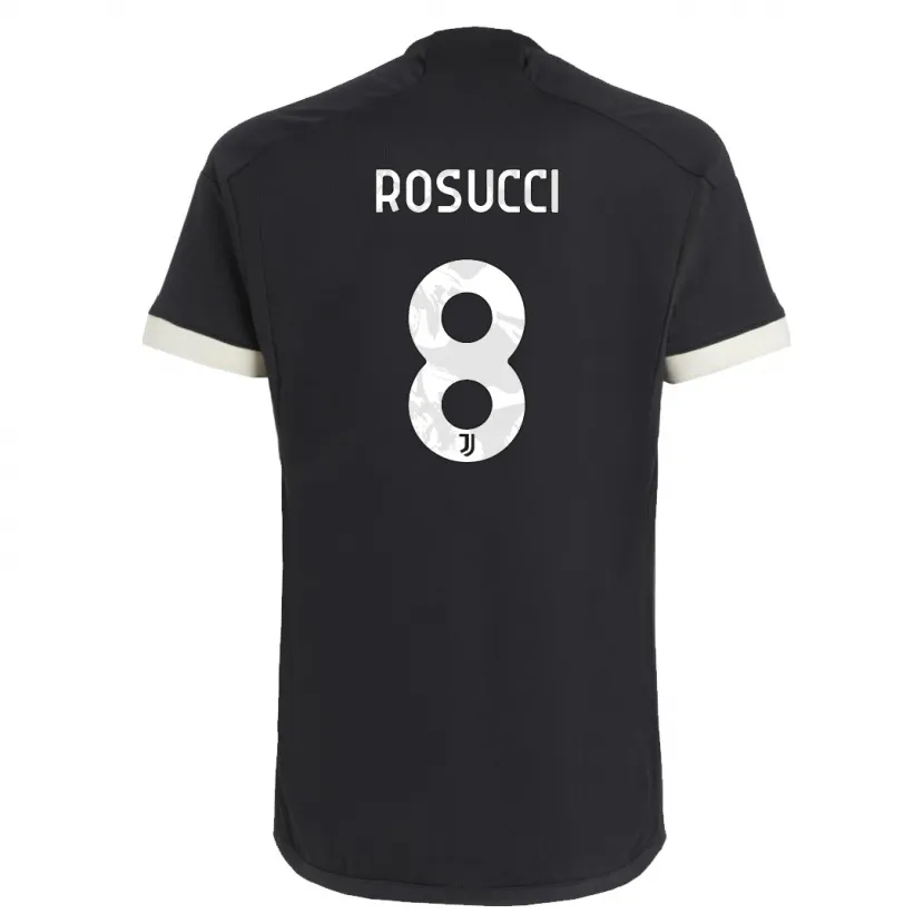 Danxen Niño Camiseta Martina Rosucci #8 Negro Equipación Tercera 2023/24 La Camisa