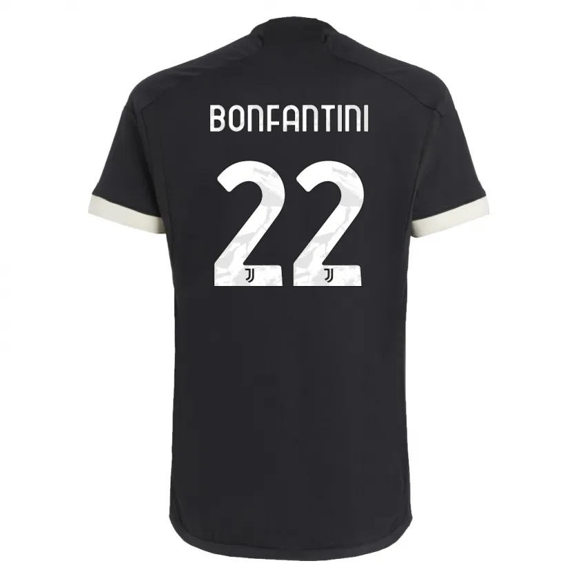 Danxen Niño Camiseta Agnese Bonfantini #22 Negro Equipación Tercera 2023/24 La Camisa