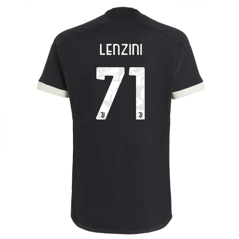 Danxen Niño Camiseta Martina Lenzini #71 Negro Equipación Tercera 2023/24 La Camisa