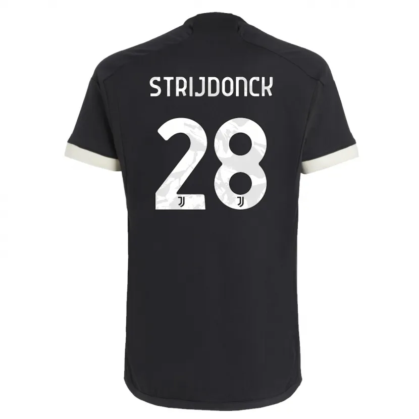 Danxen Niño Camiseta Bayron Strijdonck #28 Negro Equipación Tercera 2023/24 La Camisa