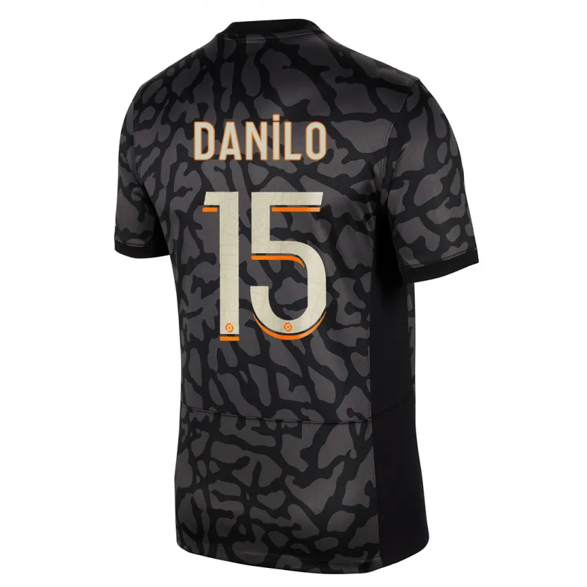 Danxen Niño Camiseta Danilo Pereira #15 Negro Equipación Tercera 2023/24 La Camisa