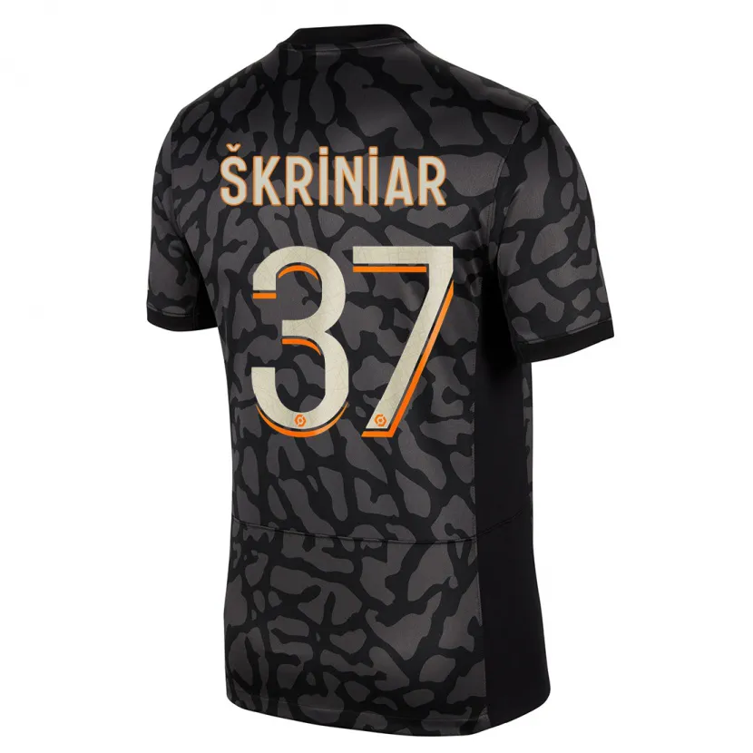 Danxen Niño Camiseta Milan Skriniar #37 Negro Equipación Tercera 2023/24 La Camisa