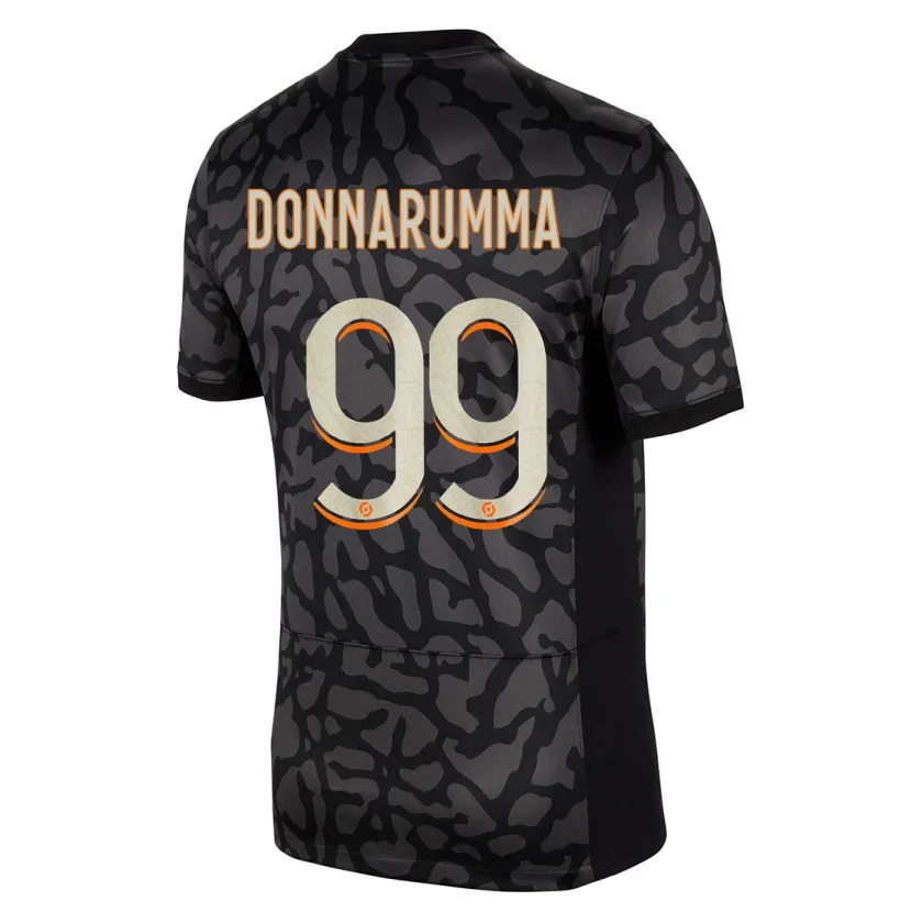 Danxen Niño Camiseta Gianluigi Donnarumma #99 Negro Equipación Tercera 2023/24 La Camisa