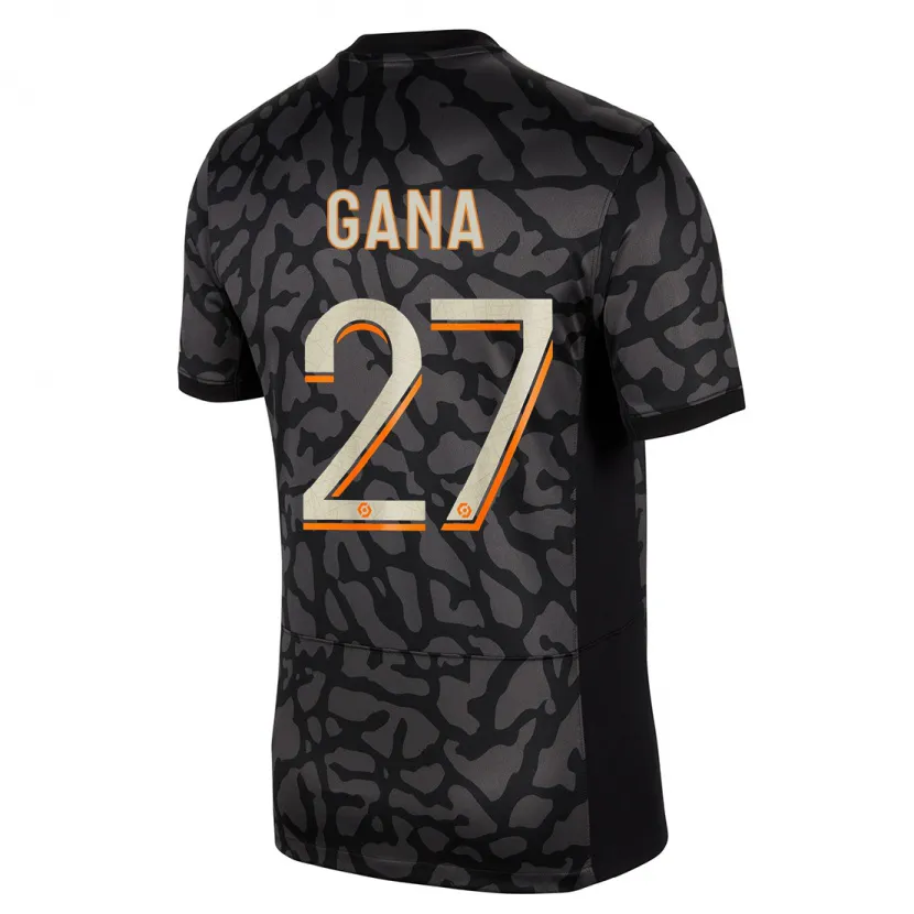 Danxen Niño Camiseta Idrissa Gana Gueye #27 Negro Equipación Tercera 2023/24 La Camisa