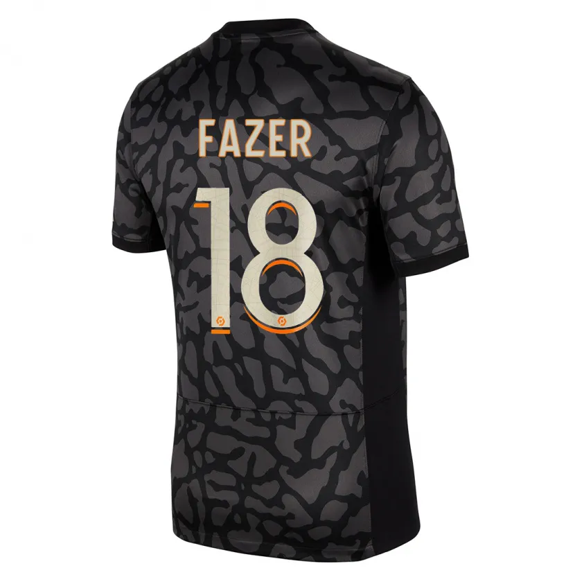 Danxen Niño Camiseta Laurina Fazer #18 Negro Equipación Tercera 2023/24 La Camisa