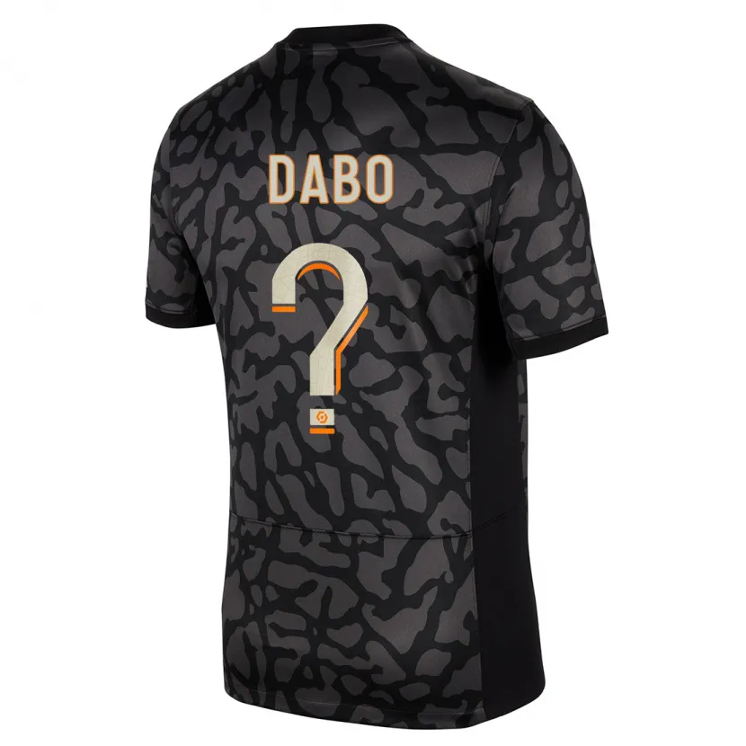 Danxen Niño Camiseta Mariama Dabo #0 Negro Equipación Tercera 2023/24 La Camisa