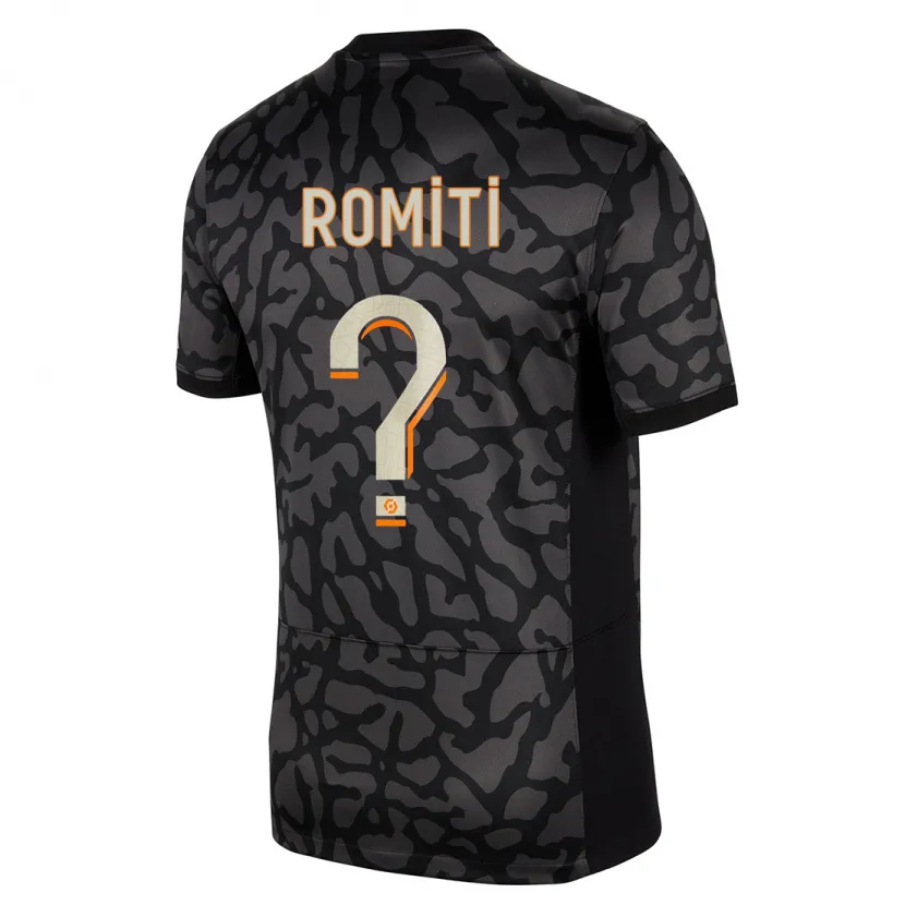 Danxen Niño Camiseta Olivia Romiti #0 Negro Equipación Tercera 2023/24 La Camisa