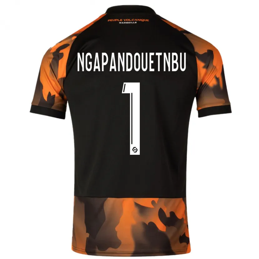 Danxen Niño Camiseta Simon Ngapandouetnbu #1 Negro Naranja Equipación Tercera 2023/24 La Camisa