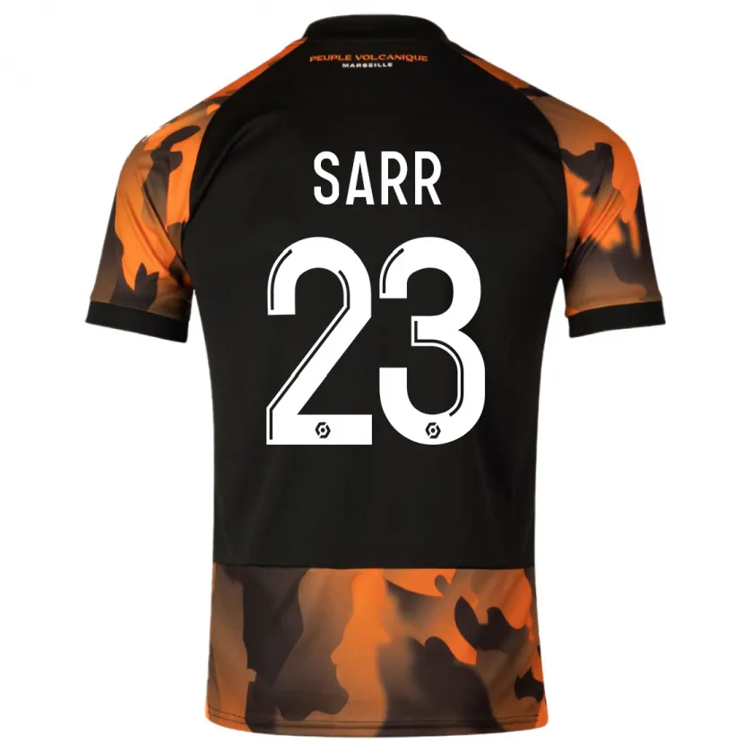 Danxen Niño Camiseta Ismaïla Sarr #23 Negro Naranja Equipación Tercera 2023/24 La Camisa