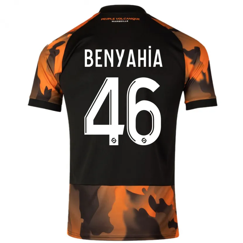 Danxen Niño Camiseta Aylan Benyahia-Tani #46 Negro Naranja Equipación Tercera 2023/24 La Camisa