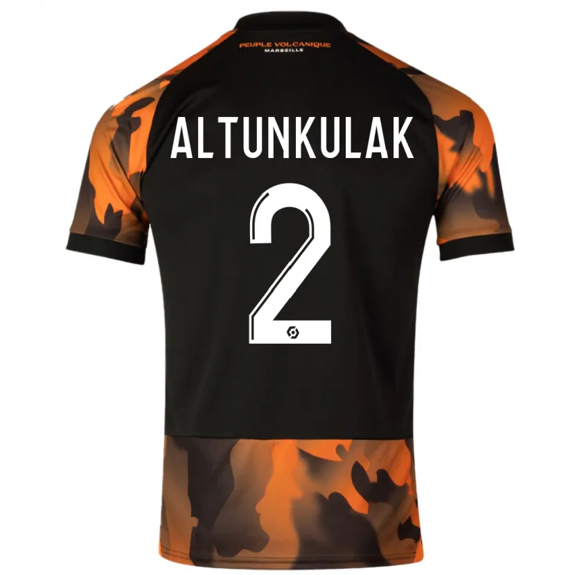 Danxen Niño Camiseta Selen Altunkulak #2 Negro Naranja Equipación Tercera 2023/24 La Camisa