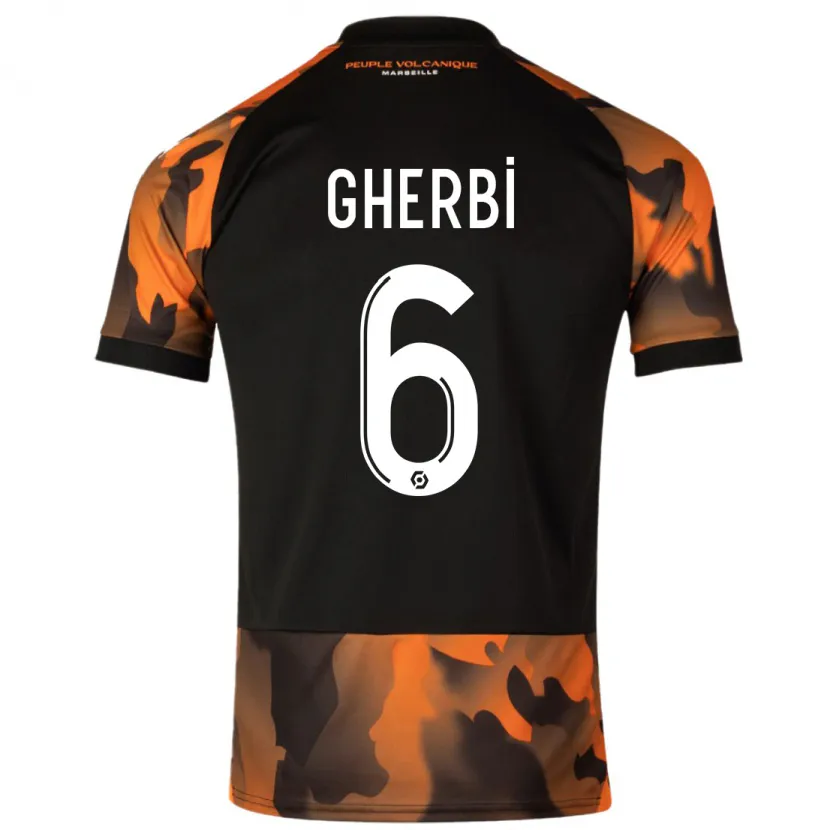 Danxen Niño Camiseta Candice Gherbi #6 Negro Naranja Equipación Tercera 2023/24 La Camisa