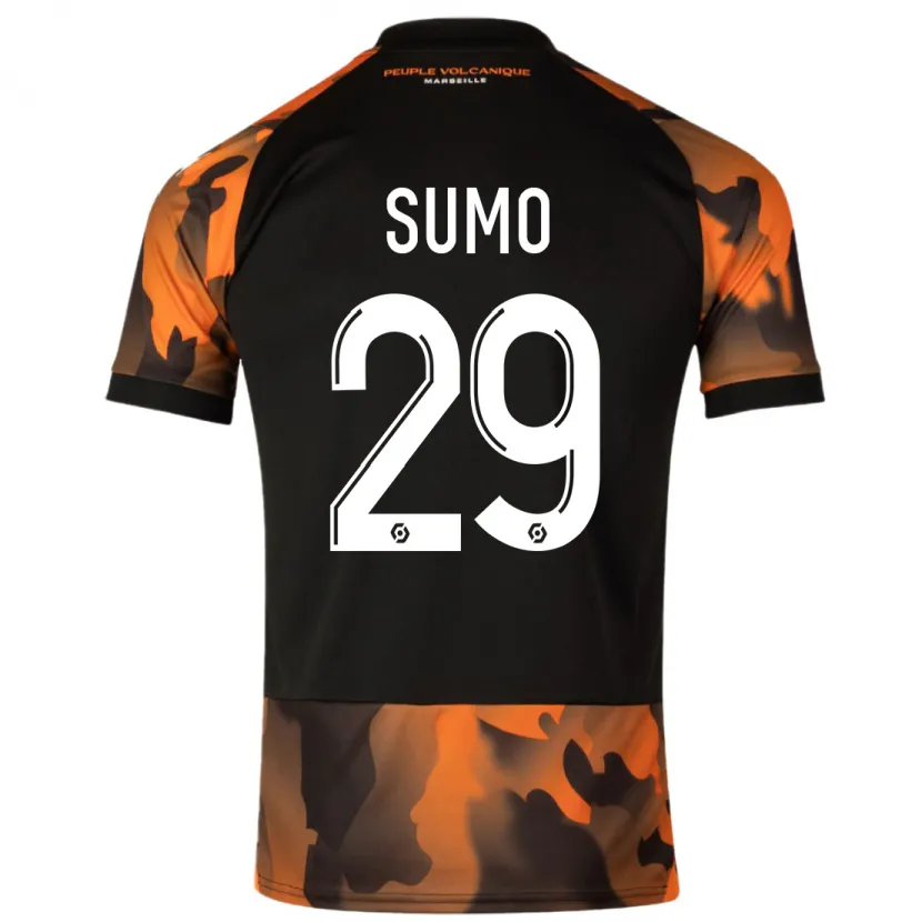 Danxen Niño Camiseta Eva Sumo #29 Negro Naranja Equipación Tercera 2023/24 La Camisa