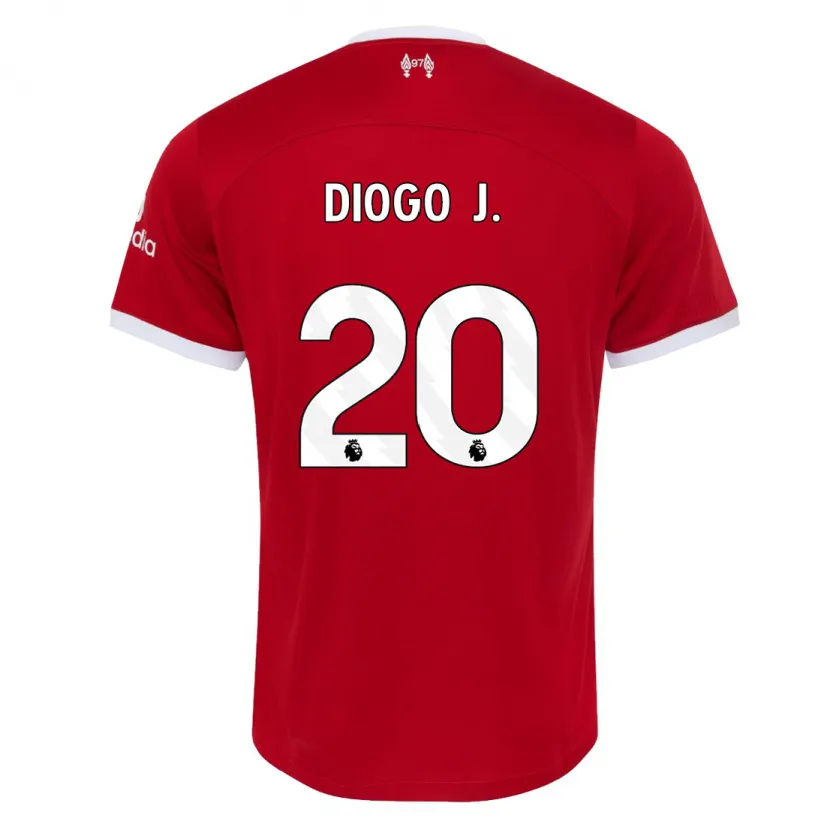 Danxen Hombre Camiseta Diogo Jota #20 Rojo 1ª Equipación 2023/24 La Camisa