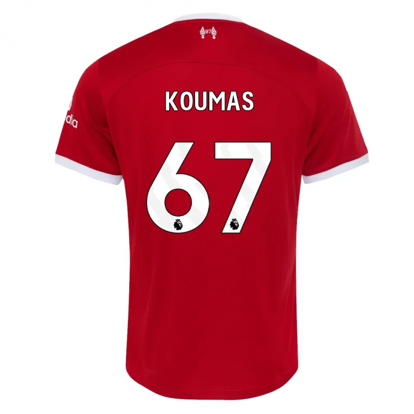 Danxen Hombre Camiseta Lewis Koumas #67 Rojo 1ª Equipación 2023/24 La Camisa