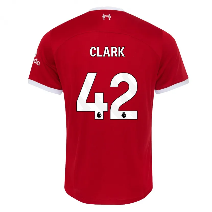 Danxen Hombre Camiseta Bobby Clark #42 Rojo 1ª Equipación 2023/24 La Camisa