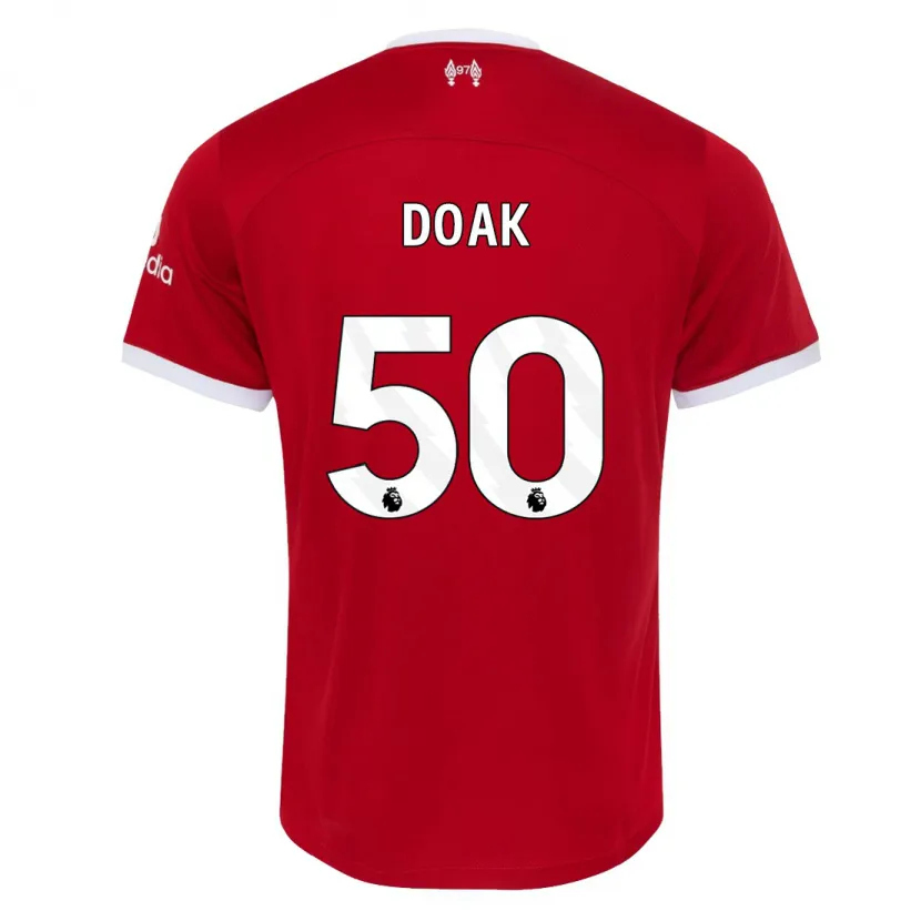 Danxen Hombre Camiseta Ben Doak #50 Rojo 1ª Equipación 2023/24 La Camisa