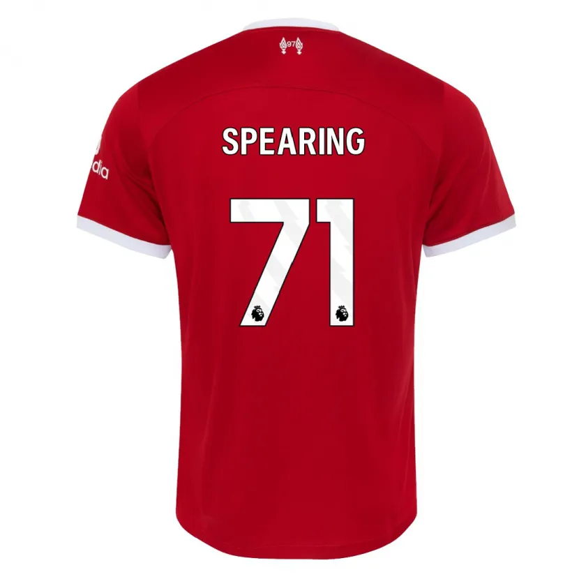 Danxen Hombre Camiseta Jay Spearing #71 Rojo 1ª Equipación 2023/24 La Camisa