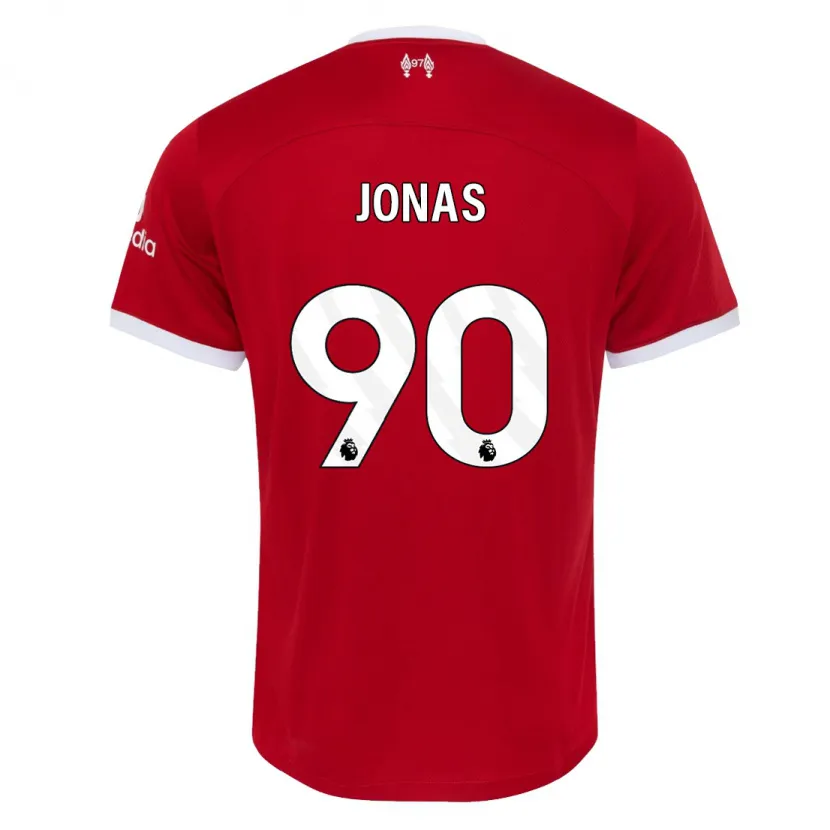 Danxen Hombre Camiseta Lee Jonas #90 Rojo 1ª Equipación 2023/24 La Camisa