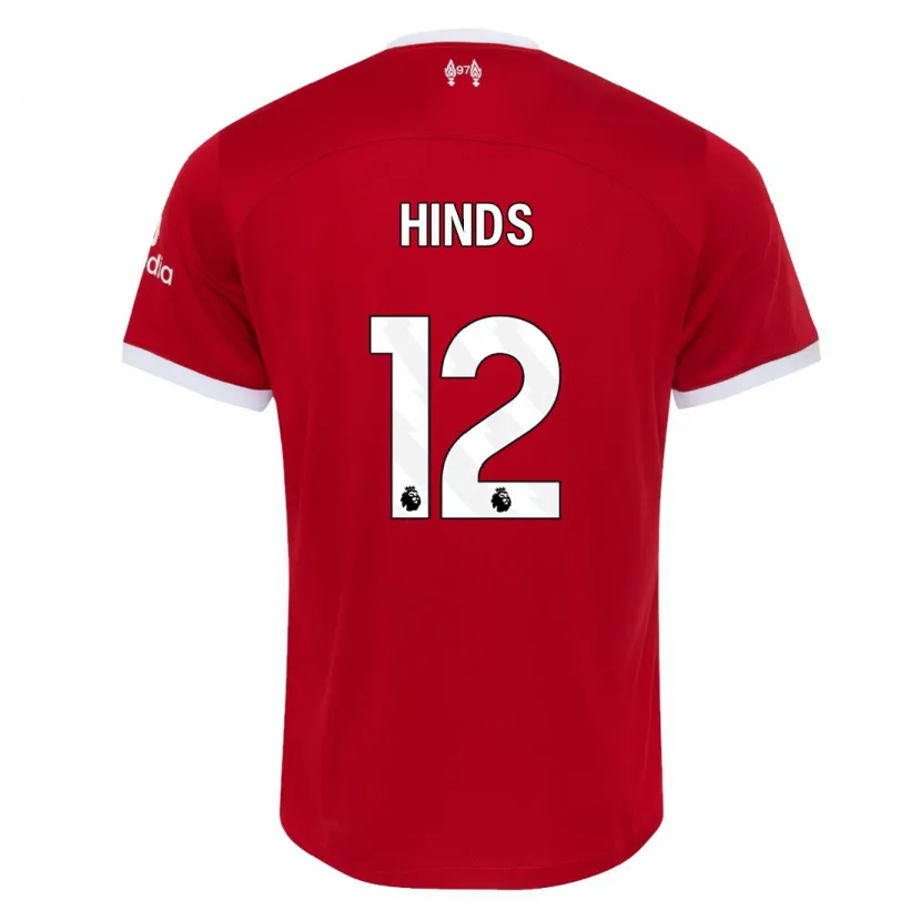 Danxen Hombre Camiseta Taylor Hinds #12 Rojo 1ª Equipación 2023/24 La Camisa