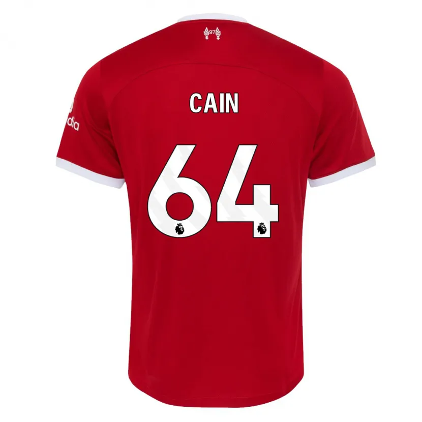 Danxen Hombre Camiseta Jake Cain #64 Rojo 1ª Equipación 2023/24 La Camisa