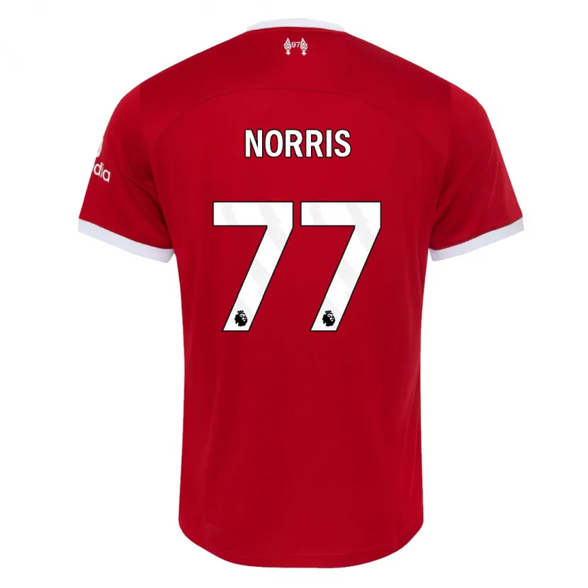 Danxen Hombre Camiseta James Norris #77 Rojo 1ª Equipación 2023/24 La Camisa