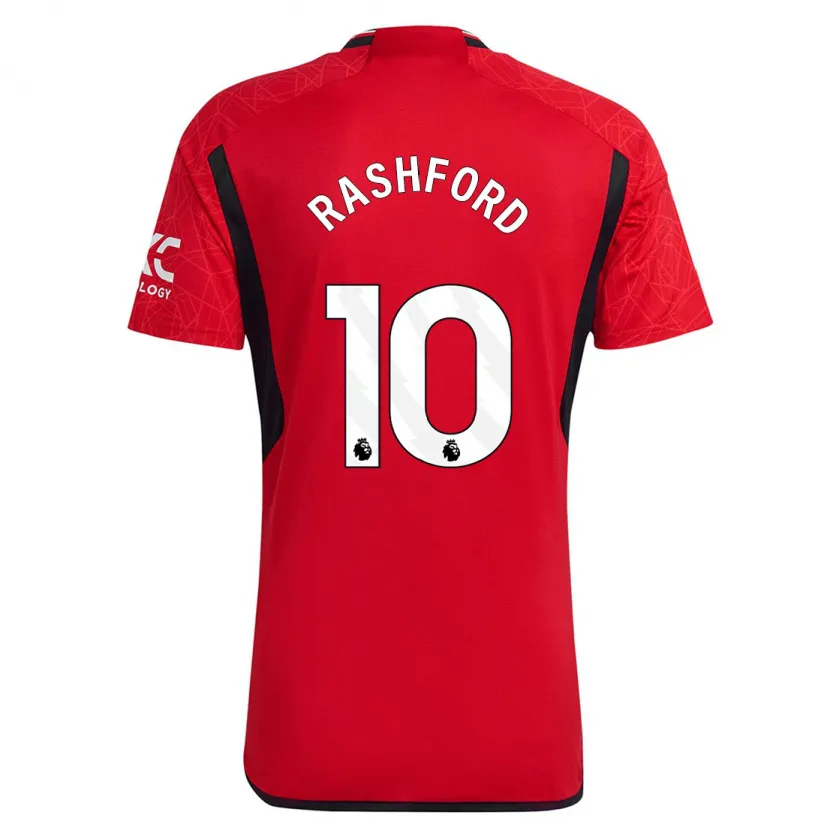 Danxen Hombre Camiseta Marcus Rashford #10 Rojo 1ª Equipación 2023/24 La Camisa