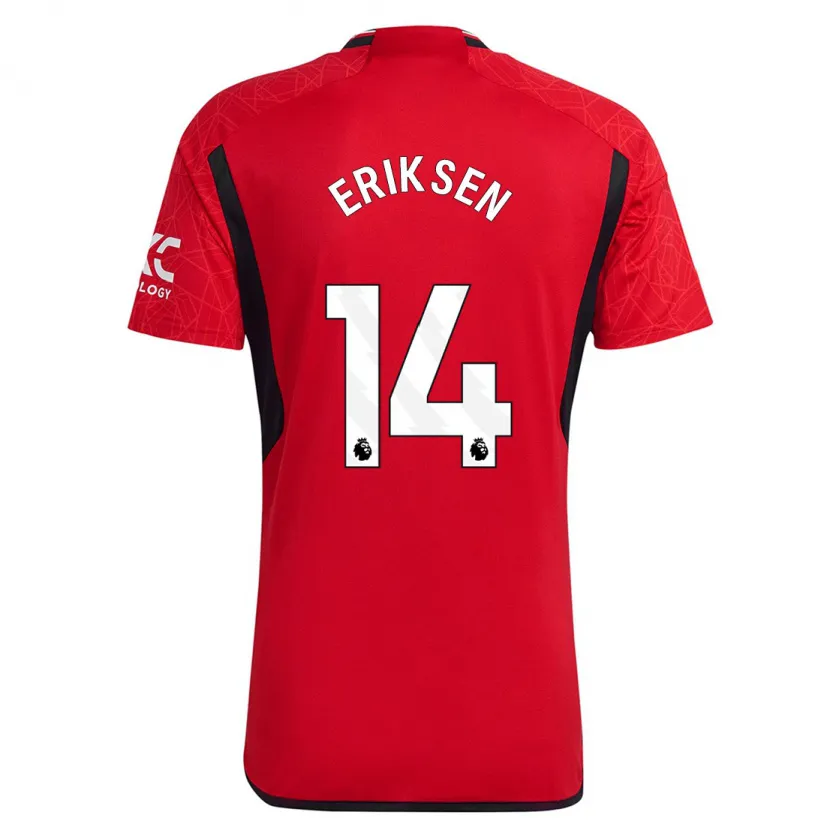 Danxen Hombre Camiseta Christian Eriksen #14 Rojo 1ª Equipación 2023/24 La Camisa