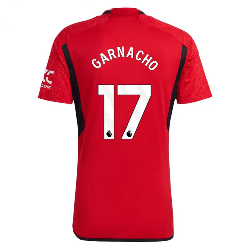 Danxen Hombre Camiseta Alejandro Garnacho #17 Rojo 1ª Equipación 2023/24 La Camisa