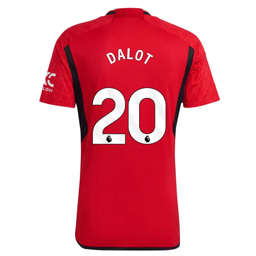 Danxen Hombre Camiseta Diogo Dalot #20 Rojo 1ª Equipación 2023/24 La Camisa